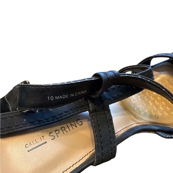 Call It Spring Black and Tan Wedge Sandals - Picture 8 of 8